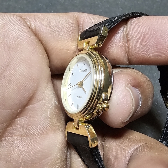 Carriage By Timex Gold Tone Ladies Quartz Cocktail Watch White Dial Working show - Picture 4 of 9